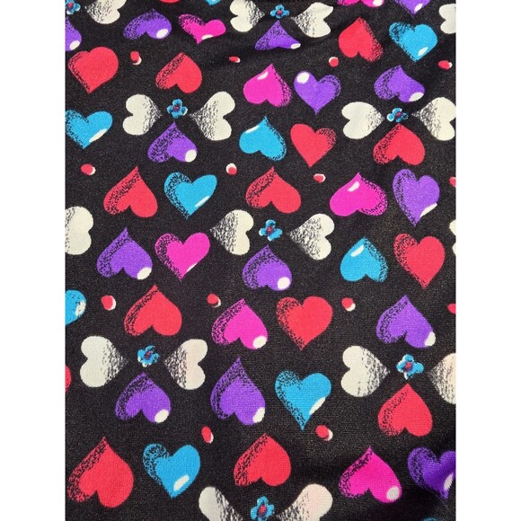 Gilda Marx VTG 90s Hearts Galore Black LS Skirted Leotard Adult Size XS (Y/J) - Picture 5 of 13